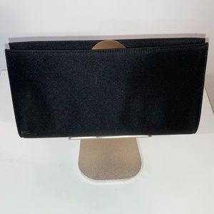Rodo Black Satin Evening Clutch Shoulder Bag Purse